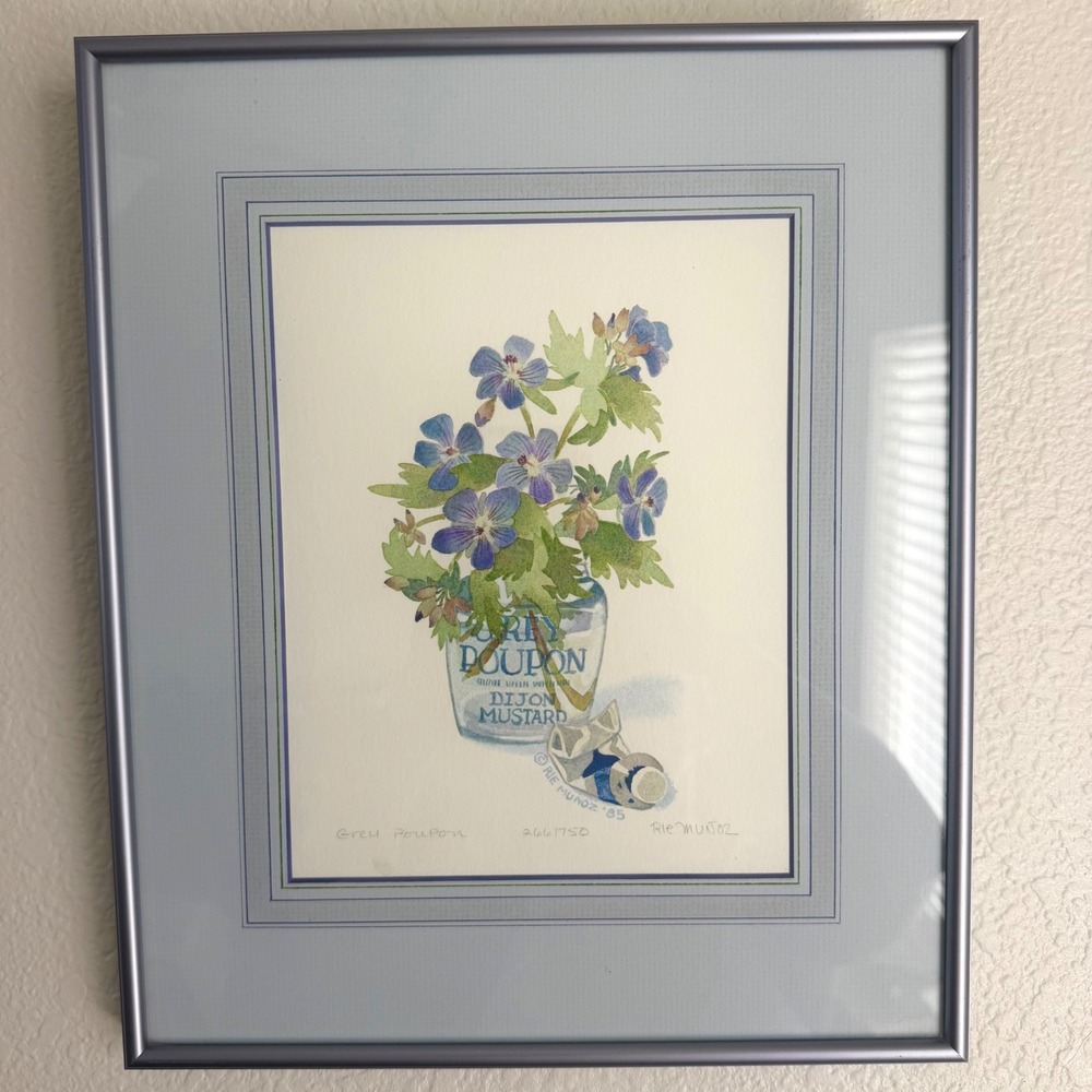 GREY POUPON| Rie Munoz | Limited Edition Numbered Signed Framed Art